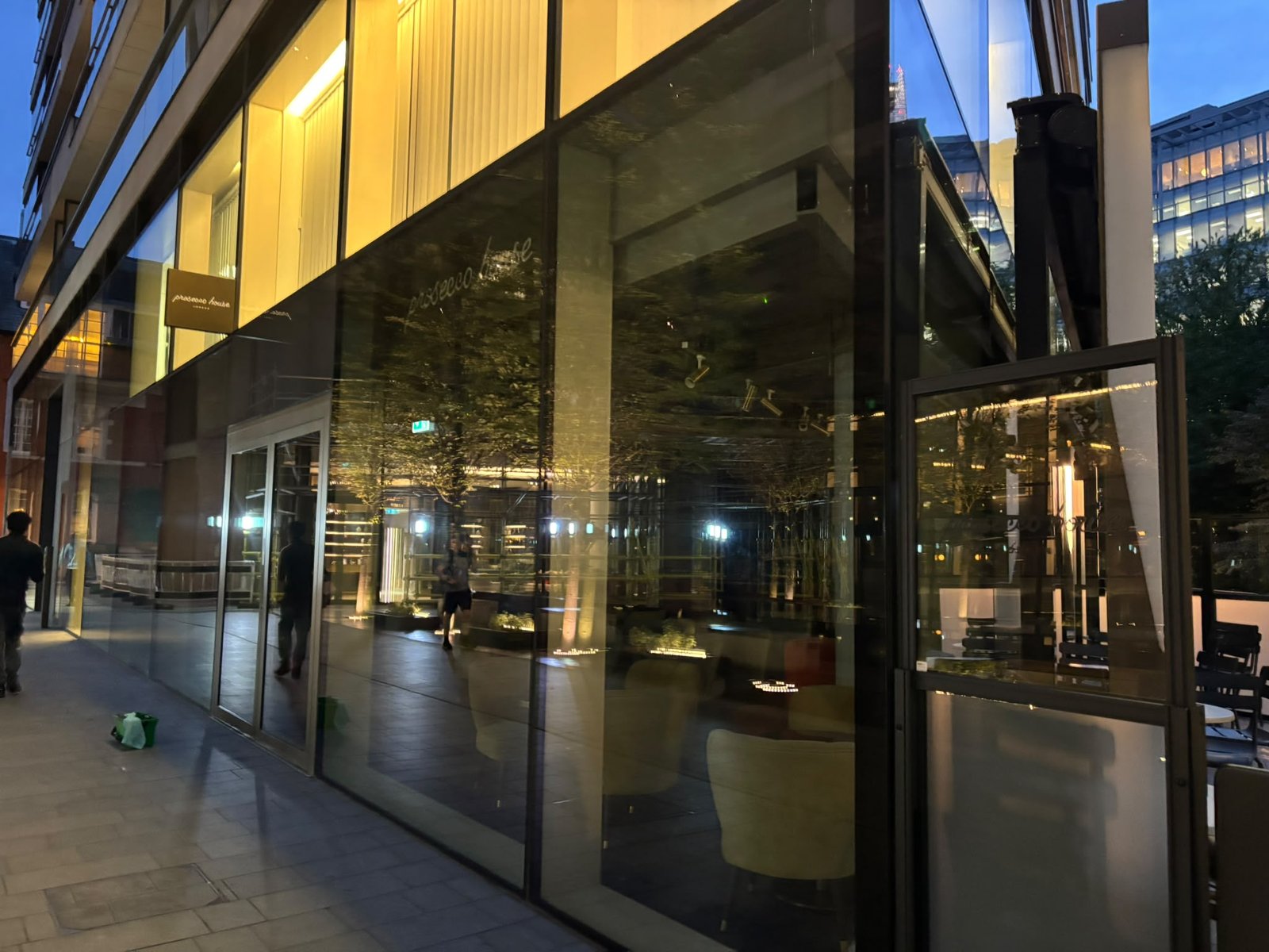 Exterior glazing at Prosecco House in London